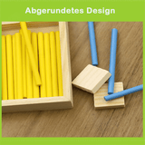 Calaio STÄBLI - Einzigartiges Holz Rechenspiel lernt deinem Kind im Spiel die Grundrechenarten